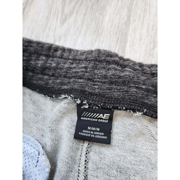 American Eagle Heathered Gray Sweatpants Joggers Elastic Waistband Pocket Sz M - Picture 5 of 10